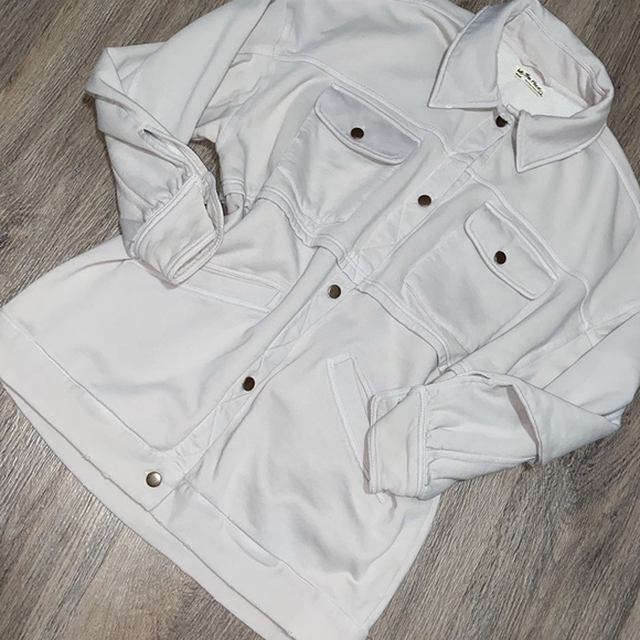 Free People We The Free Dawson Chore Jacket Nimbus Cloud Size Medium - Picture 5 of 10